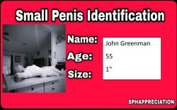 Small Penis Identification Card