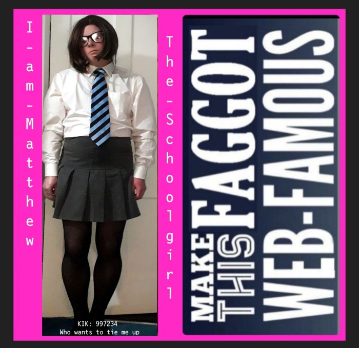 A sissy school girl who wants to be famous