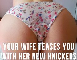 Wife teases with new panties