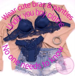 Sissy wear cute bras and panties everyday