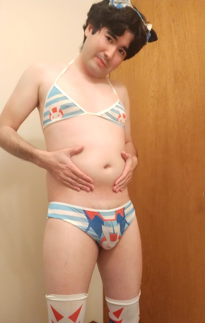 Bikini Femboy and Exposed