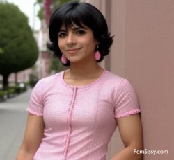 Latino sissy femboy all pretty in pink